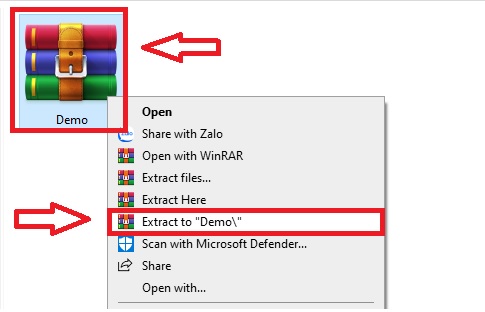 cách giải nén file bằng phần mềm winrar
