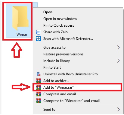cách nén file bằng winrar