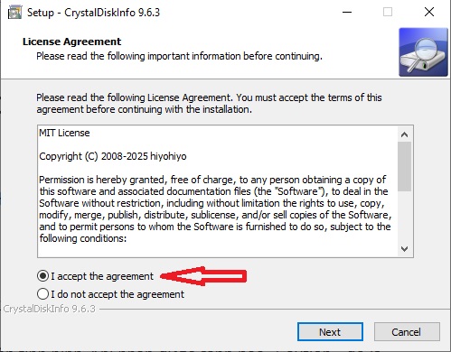 setup CrystalDiskInfo