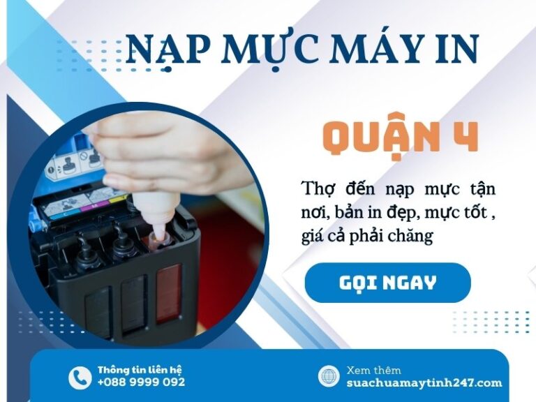 Nạp mực máy in quận 4