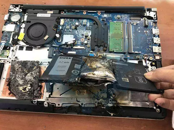 Pin laptop bị phồng có nổ không