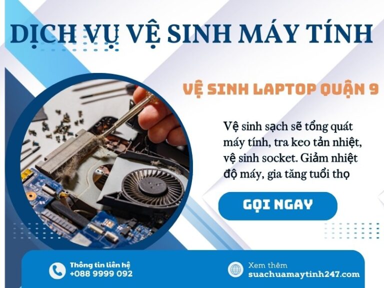 vệ sinh laptop quận 9
