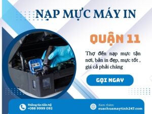nạp mực máy in quận 11
