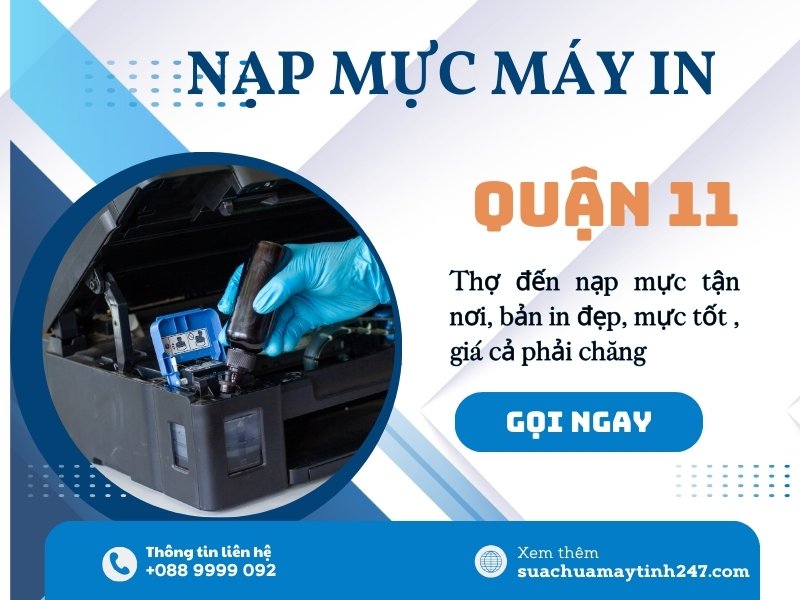 nạp mực máy in quận 11