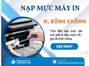 nạp mực máy in huyện bình chánh