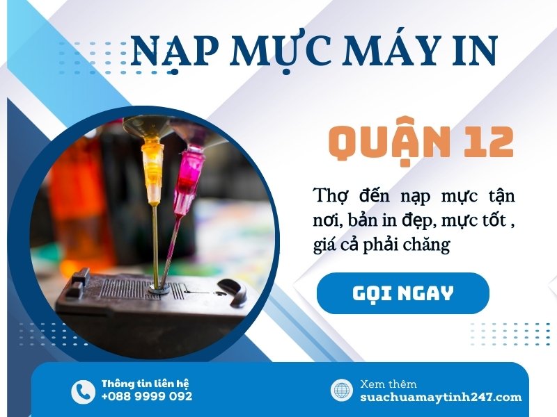 nạp mực máy in quận 12