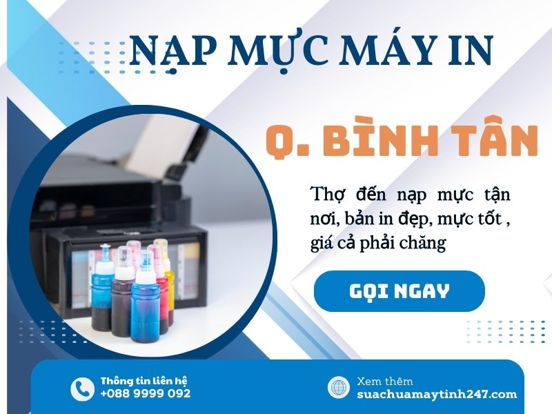 nạp mực máy in quận bình tân