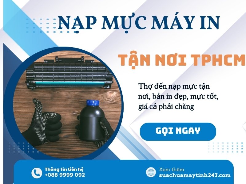 nạp mực máy in tận nơi