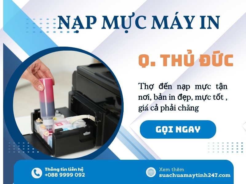nạp mực máy in quận thủ đức