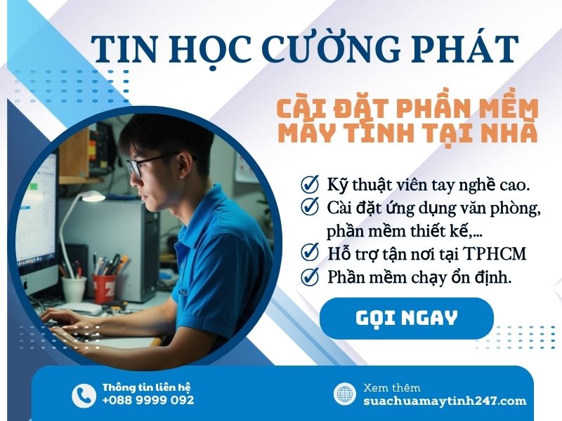cài phần mềm máy tính tại nhà