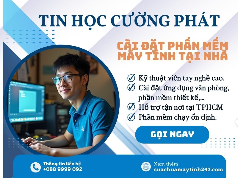 nhận cài đặt phần mềm máy tính