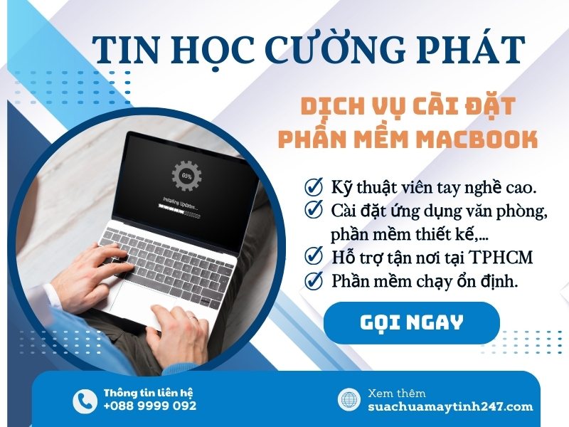cài phần mềm macbook tận nơi