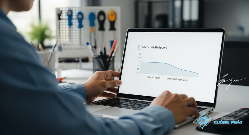 Cách Kiểm Tra Chai Pin Laptop