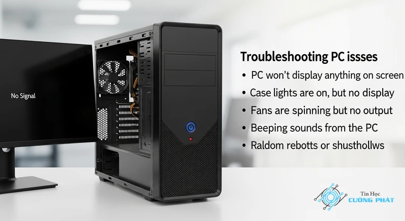 Máy tính mở không lên màn hình hình ảnh minh họa chuyên sâu 1