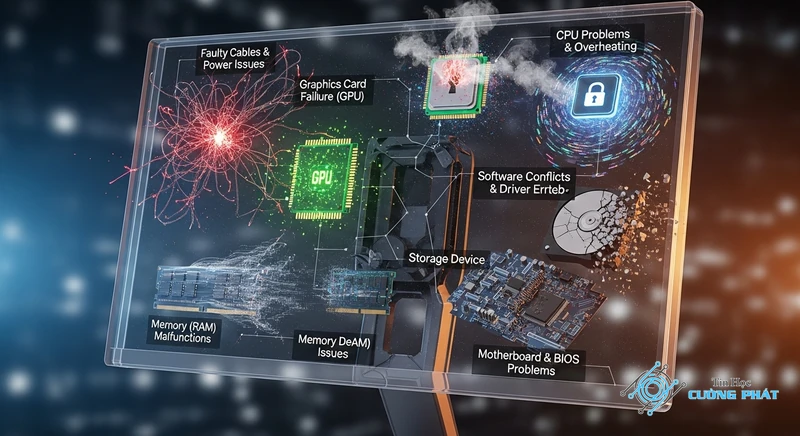 Máy tính mở không lên màn hình hình ảnh minh họa chuyên sâu 3