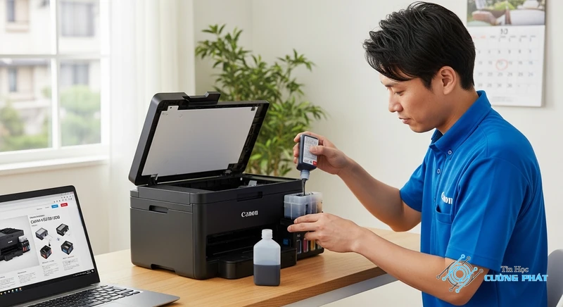 Nạp mực máy in Canon hình ảnh minh họa chuyên sâu 1