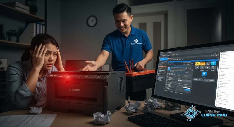 Sửa Lỗi Máy in Hp 107a 135a 137w Báo Đèn Đỏ hình ảnh minh họa chuyên sâu 4