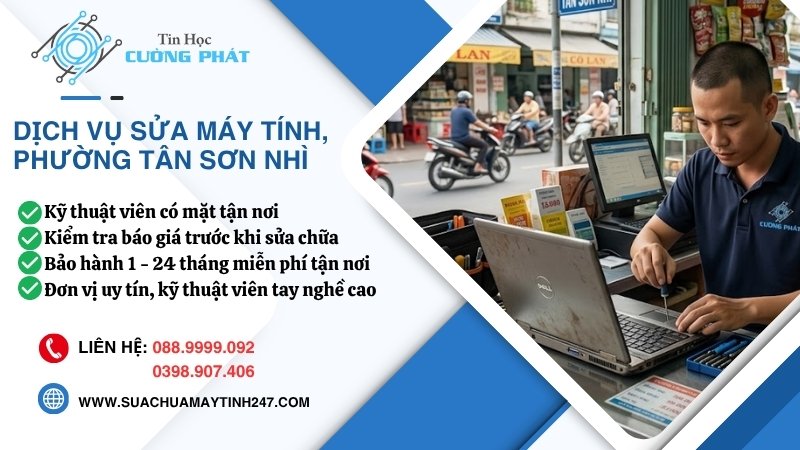 sửa máy tính phường tân sơn nhì
