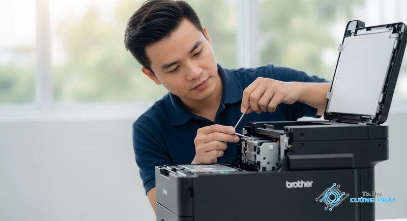 Cách reset mực thải máy in phun brother