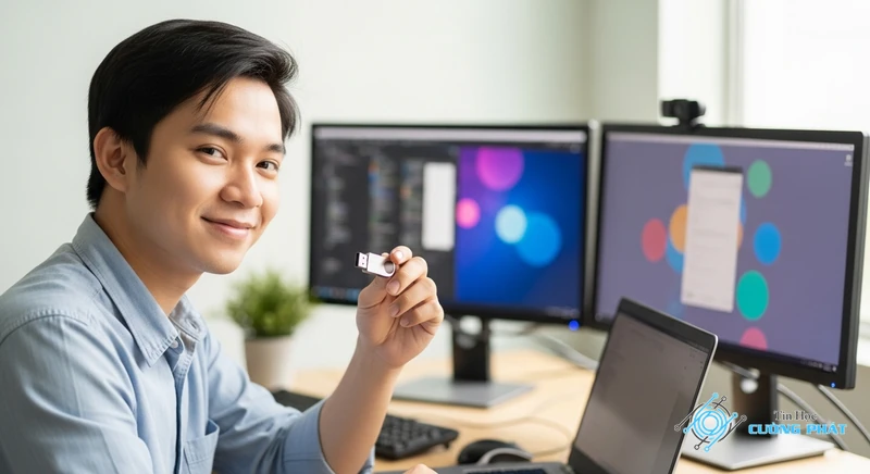 cắm usb vào máy tính đòi format