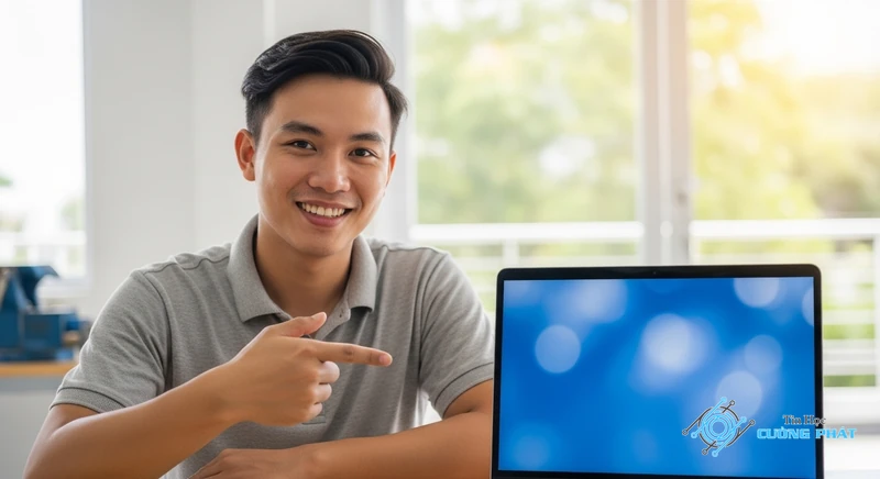 Ảnh đại diện lỗi màn hình xanh chữ trắng