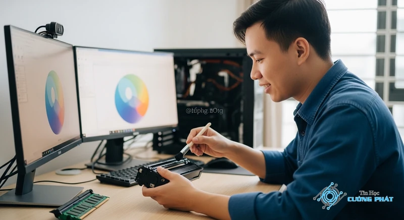 máy in bị sọc đen