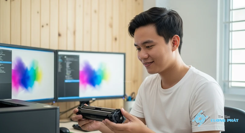 máy in bị sọc đen