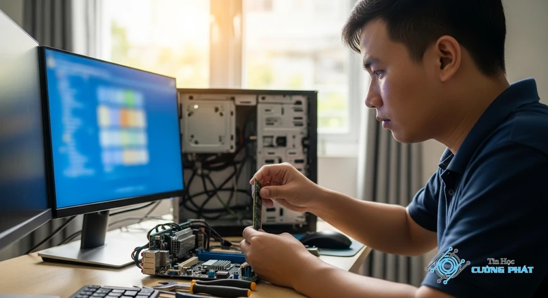máy tính bật không lên nguồn