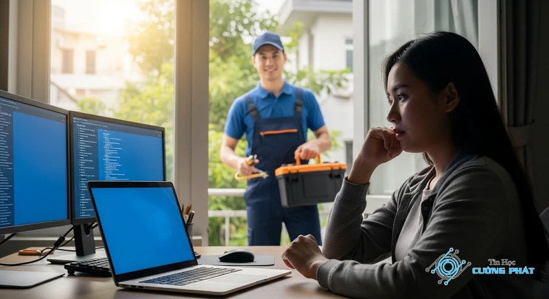 máy tính bị đơ màn hình không tắt được