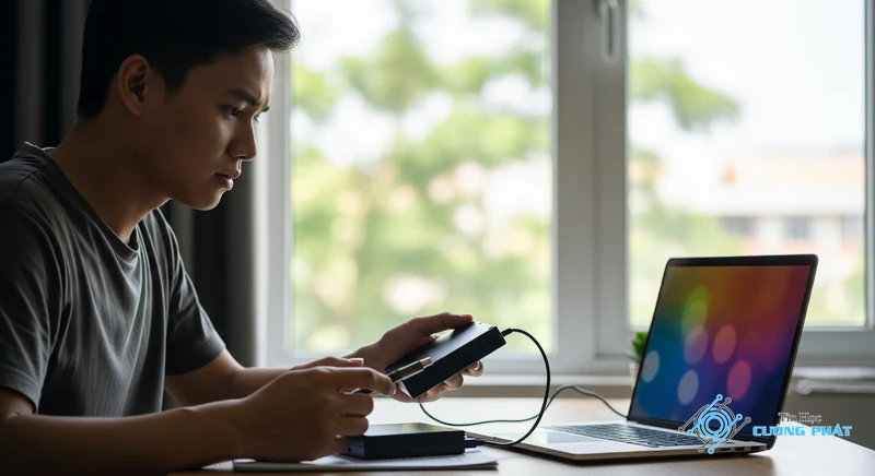 máy tính không nhận ổ cứng ngoài