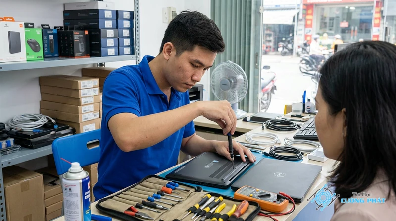 Cửa hàng thay pin laptop đường Lũy Bán Bích