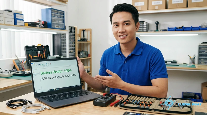 Cửa hàng thay pin laptop đường Lũy Bán Bích