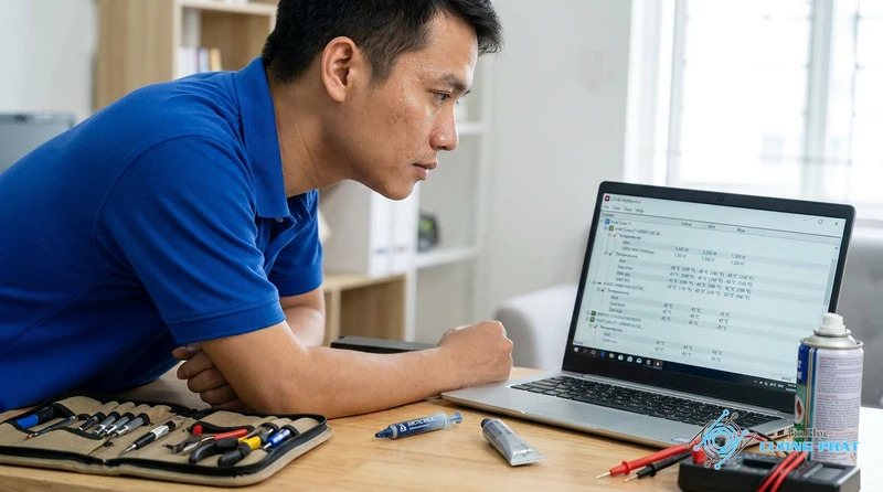 Cửa hàng vệ sinh tra keo tản nhiệt laptop Tân Phú