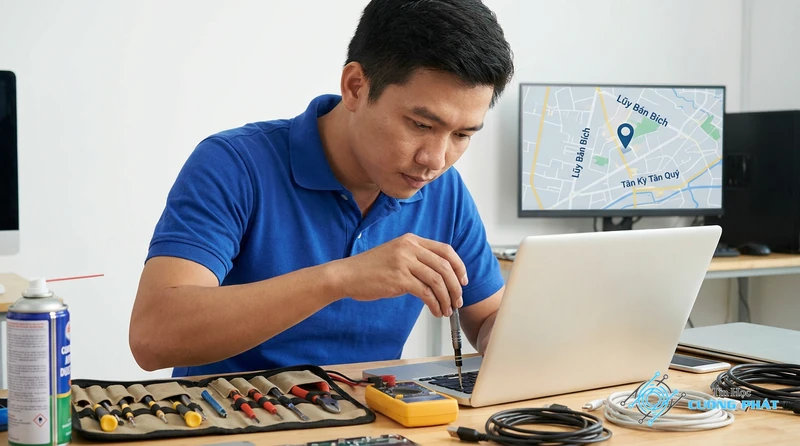Địa chỉ sửa bản lề Laptop quận Tân Phú
