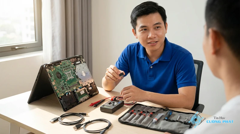Sửa nguồn laptop bị hỏng
