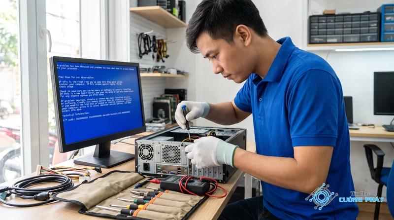 Địa chỉ sửa máy tính bị màn hình xanh
