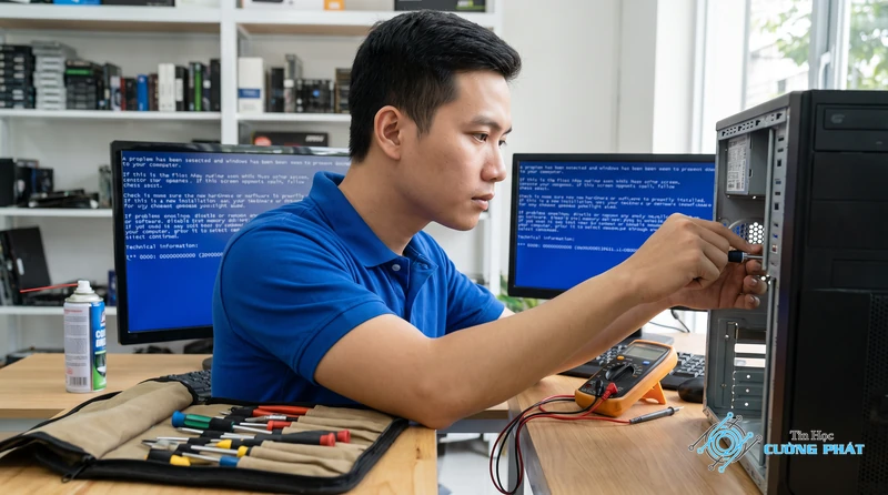 Địa chỉ sửa máy tính bị màn hình xanh