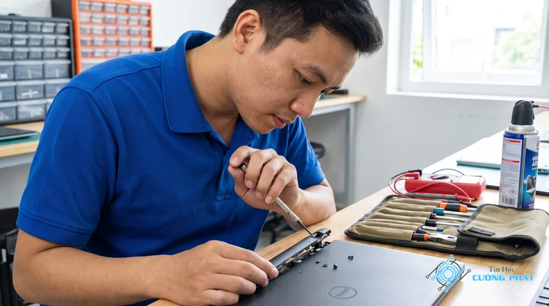 Dịch vụ sửa bản lề laptop Dell bị gãy bung vỏ