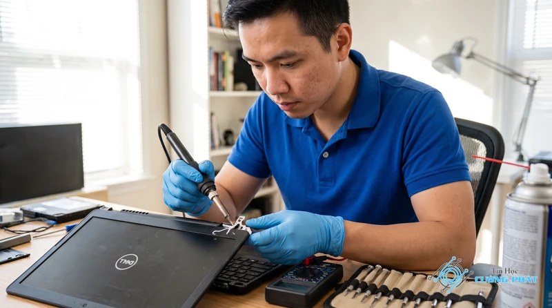 Dịch vụ sửa bản lề laptop Dell bị gãy bung vỏ