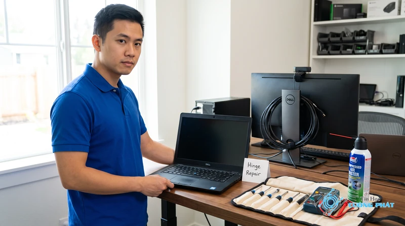 Dịch vụ sửa bản lề laptop Dell bị gãy bung vỏ