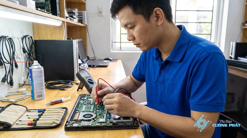 Dịch vụ sửa laptop Asus bật sáng đèn nhưng không lên
