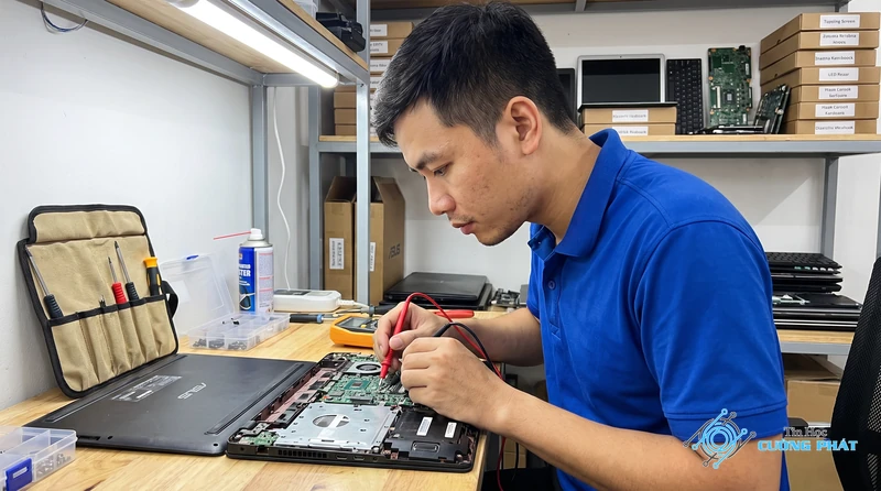 Dịch vụ sửa laptop Asus bật sáng đèn nhưng không lên
