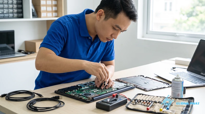 Dịch vụ sửa laptop Asus bật sáng đèn nhưng không lên