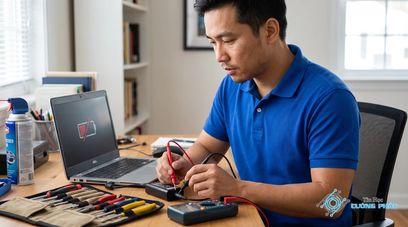 Dịch vụ sửa lỗi laptop Dell cắm sạc không vào pin