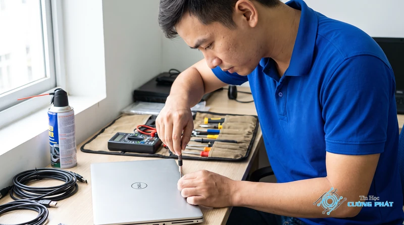Dịch vụ sửa lỗi laptop Dell cắm sạc không vào pin