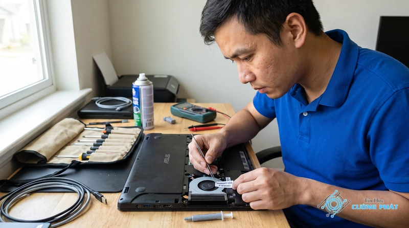 Dịch vụ thay quạt tản nhiệt laptop Asus