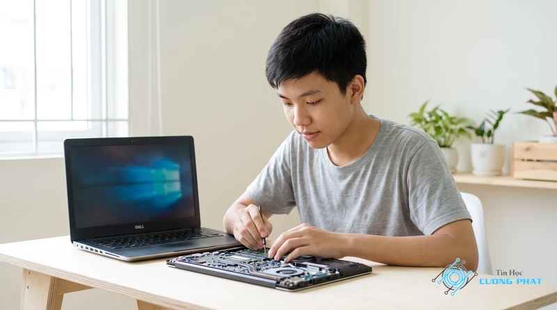 Laptop Dell bị màn hình đen