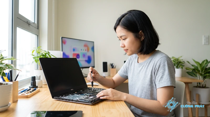 Laptop Dell bị màn hình đen