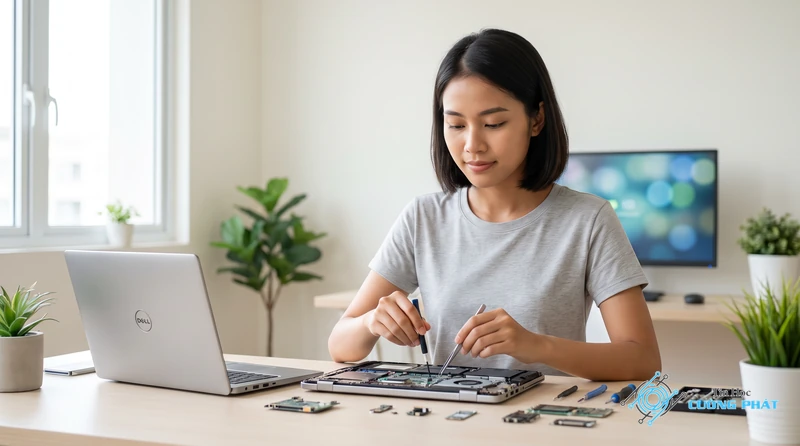 Laptop Dell bị màn hình đen