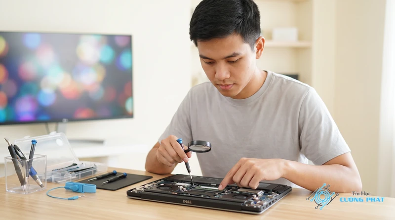 Laptop Dell bị màn hình đen